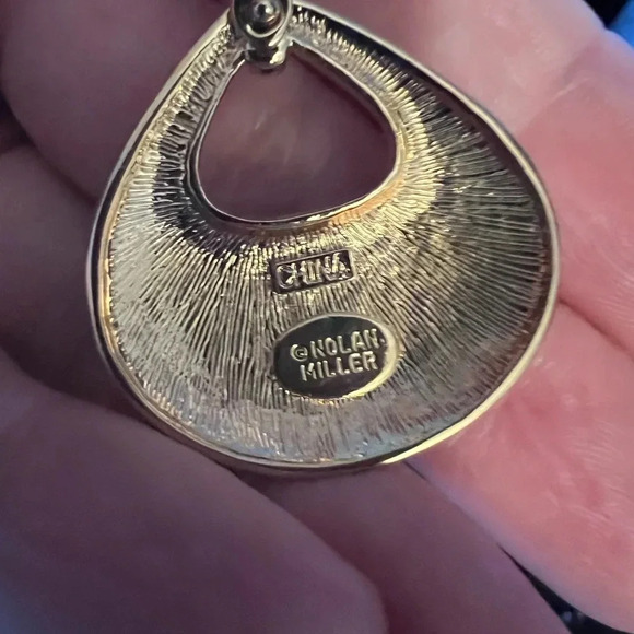 Nolan Miller Signed Pave Crystal Pendant - Picture 3 of 3